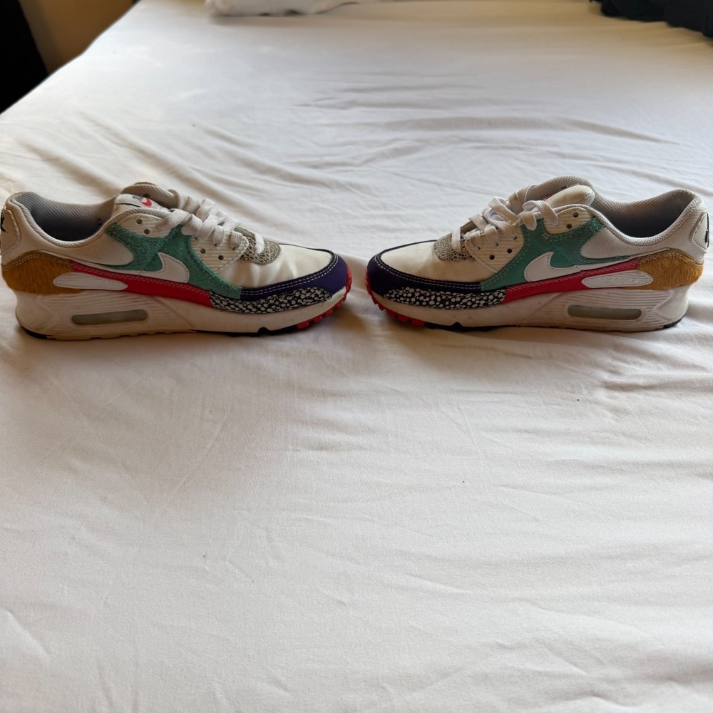 Nike Air Max 90 LX Safari Multi-Color Animal Print Sneakers CV3492-600 Women 7.5 - Picture 4 of 7